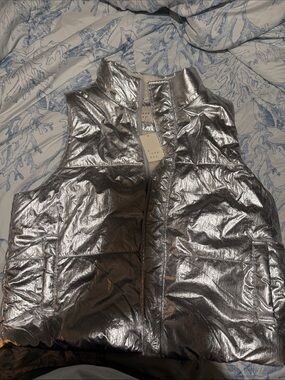 a new day Silver Metallic Vest